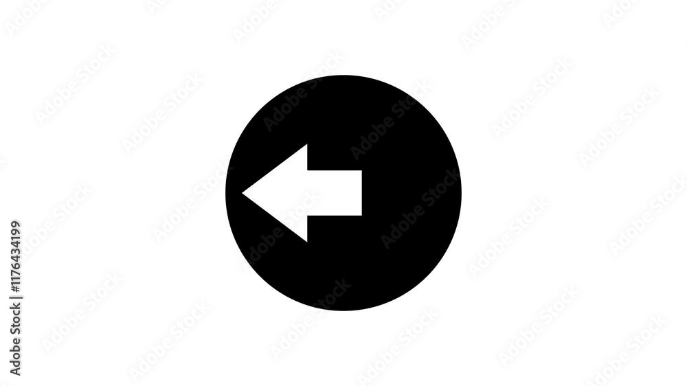 Left arrow animation. Logo arrow icon concept motion. 4k video footage. Left arrow animation. Logo arrow icon concept motion. 4k video footage.