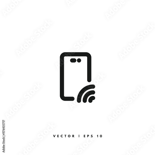 Mobile Roaming Icon. Editable Stroke