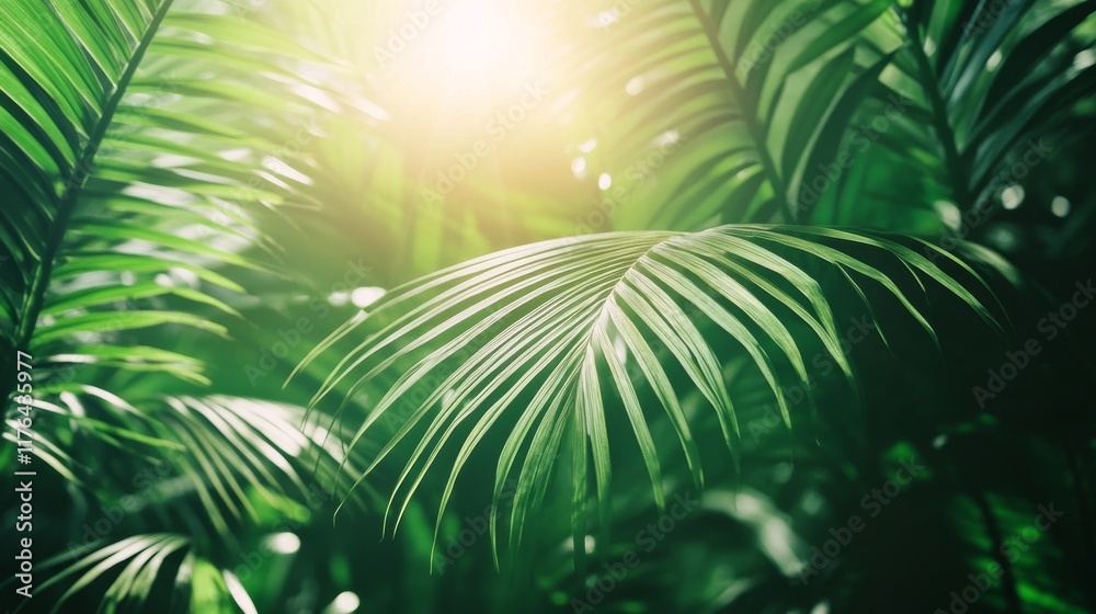 Obraz premium Palm-like plant texture with light and shadow patterns.