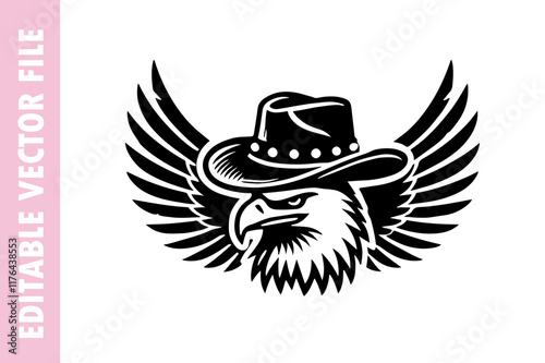 illustration of an eagle, eagle and head 