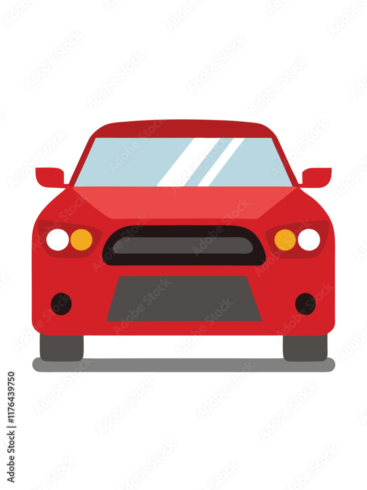 Car front view flat illustration on white background
Car front view flat illustration on white background