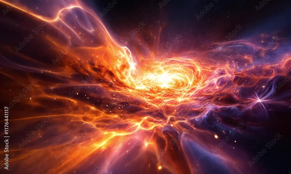 3D Animation of A colorful nebula in space. Video background 3D Animation of A colorful nebula in space. Video background