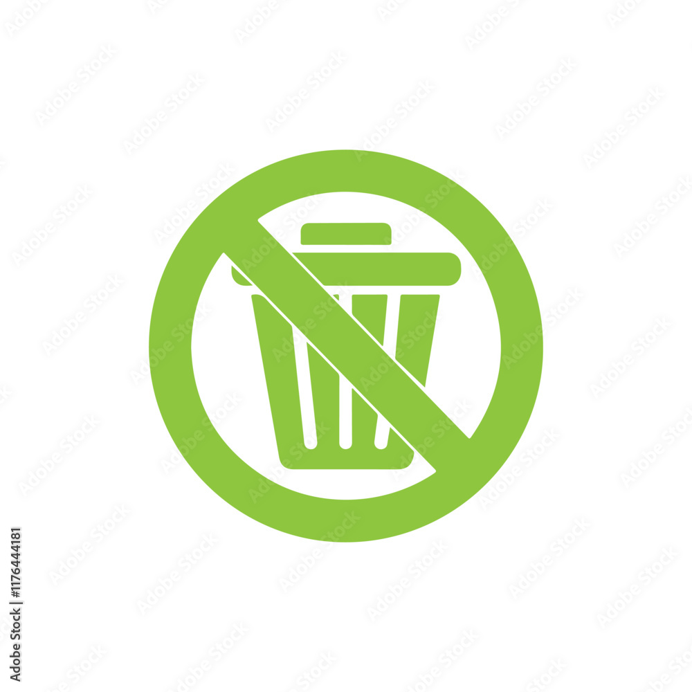 Trash can icon design on white background