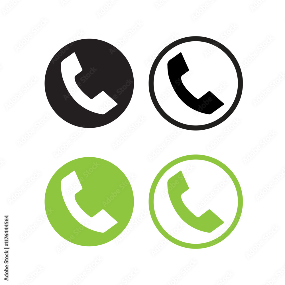 Phone icon collection on white background Phone icon collection on white background