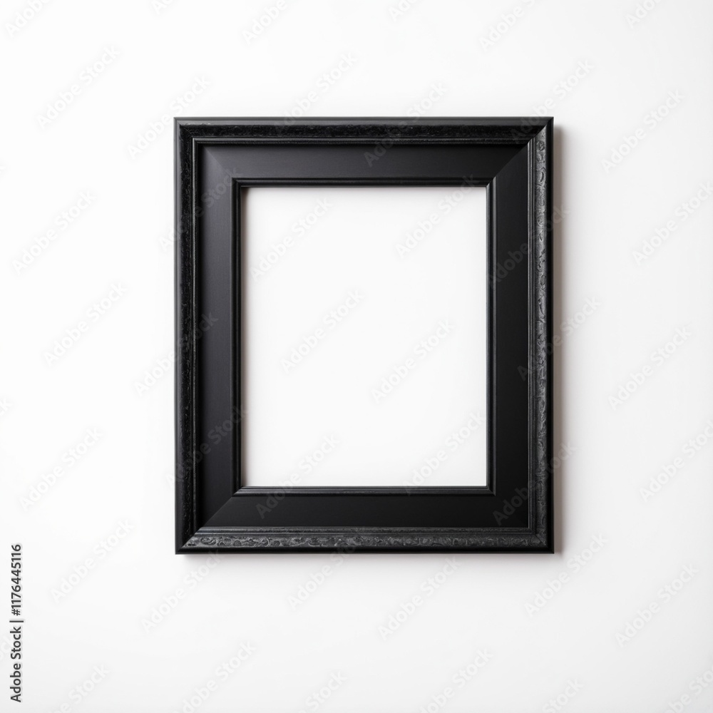 Black picture frame isolated