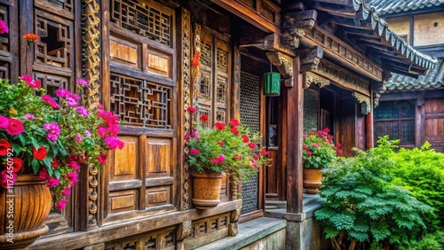 Macro lens reveals Sixi Yancun's ancient beauty: Tang-era buildings and idyllic Jiangxi landscape. photo