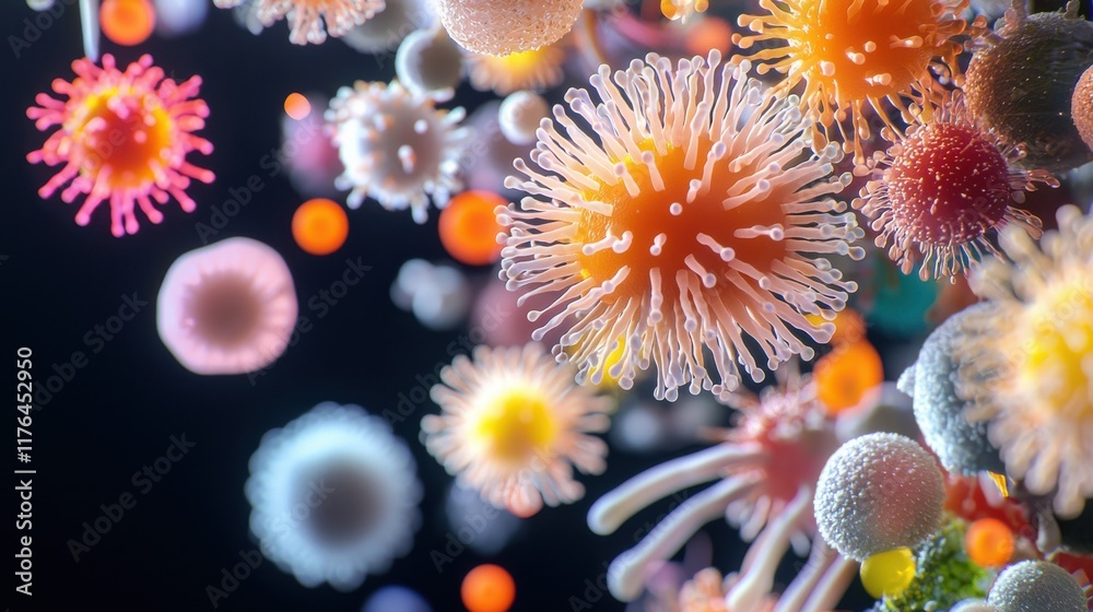 Microscopic life forms in digital art Microscopic life forms in digital art