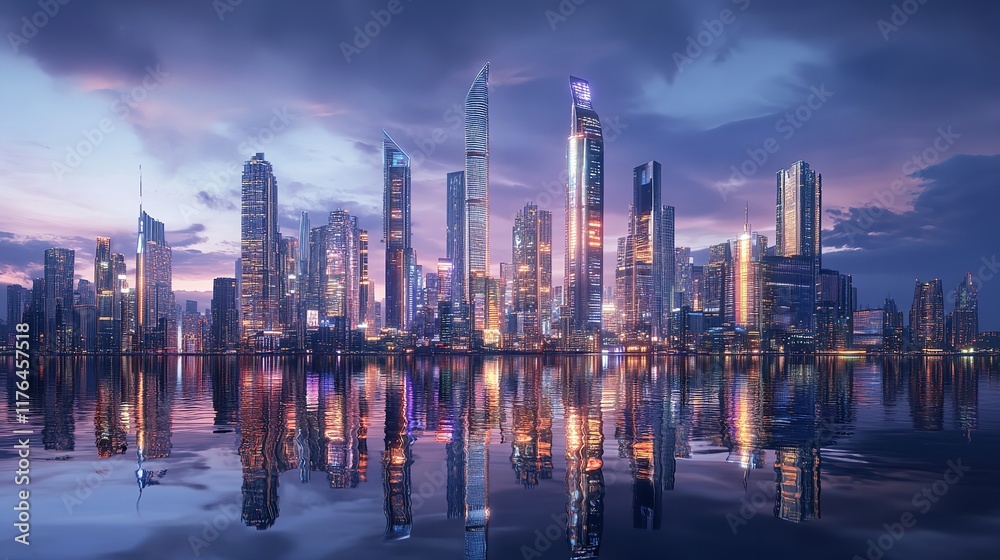Nighttime Aerial View of a Bustling Metropolis with Glowing Lights
Nighttime Aerial View of a Bustling Metropolis with Glowing Lights