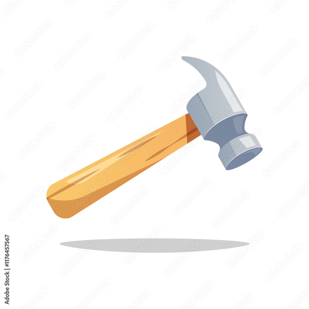 Hammer tool vector isolated on white background.