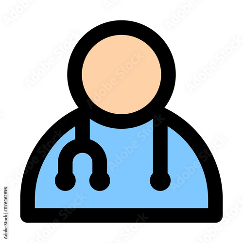 Medical and healthcare color icon. Doctor icon.