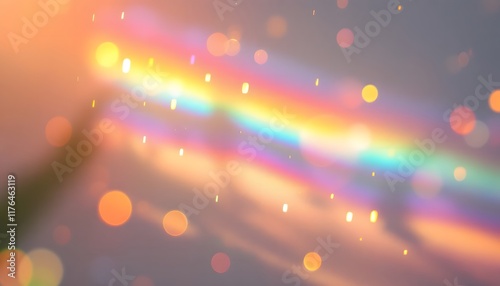 Wallpaper Mural Abstract Rainbow Bokeh Background: Serene and Colorful Lights Torontodigital.ca