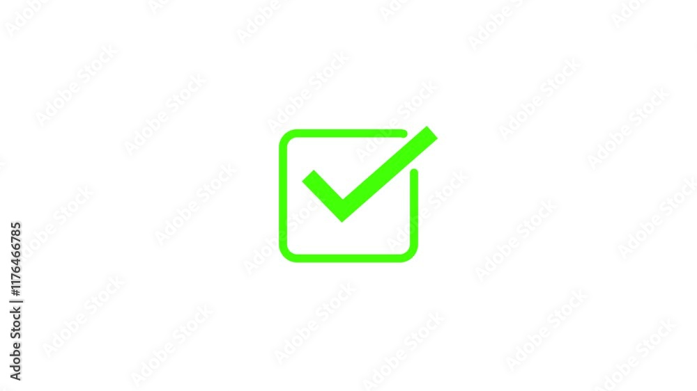 Animated Check mark symbol, Check mark verified selection. Animated Check mark symbol, Check mark verified selection.