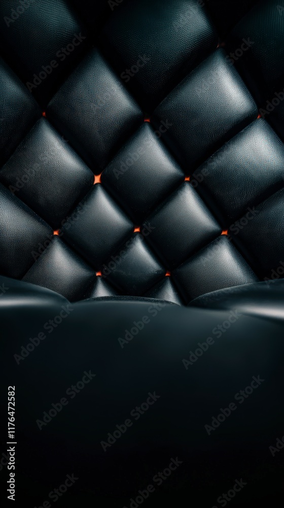 Fototapeta premium Luxury Black Leather Texture Abstract Diamond Pattern Background