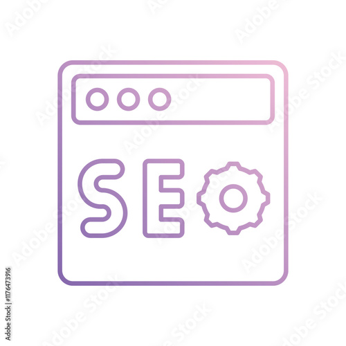 Seo icon isolated on a white background. Vector illustration.