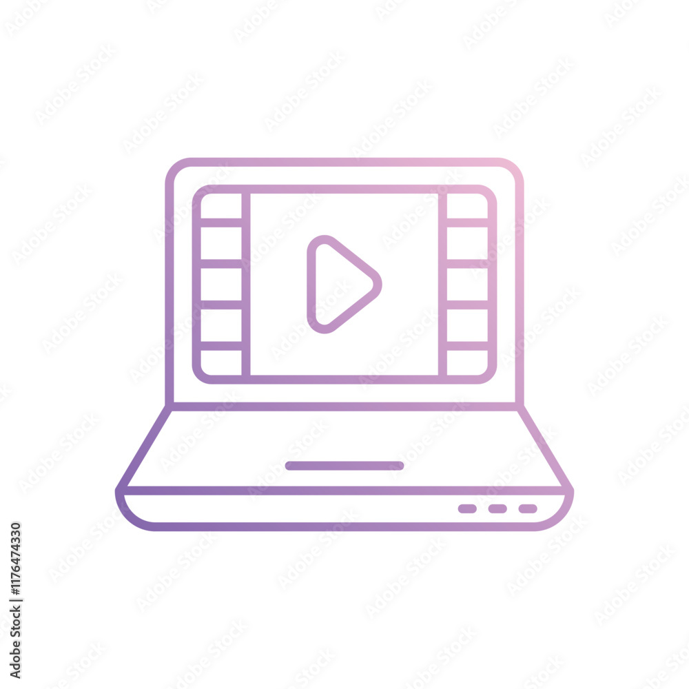 Video Marketing icon isolated on a white background. Vector illustration. Video Marketing icon isolated on a white background. Vector illustration.