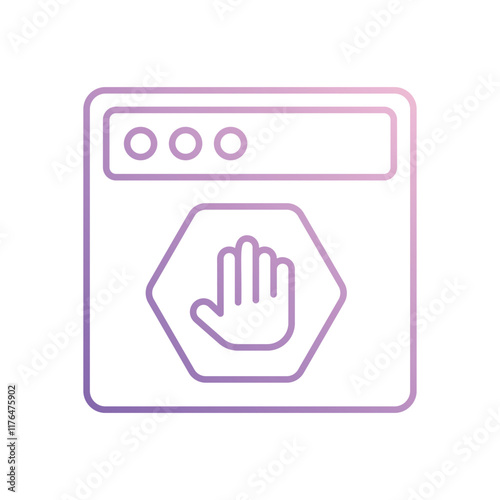 Ad Blocker icon isolated on a white background. Vector illustration.