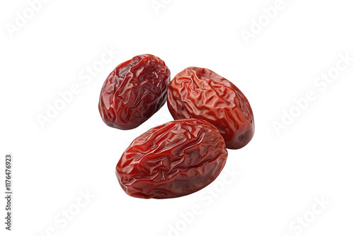 Dried Dates on Transparent Background photo