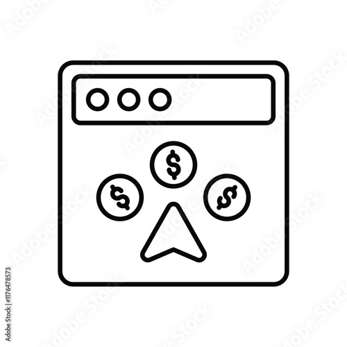 Ppc icon isolated on a white background. Vector illustration.