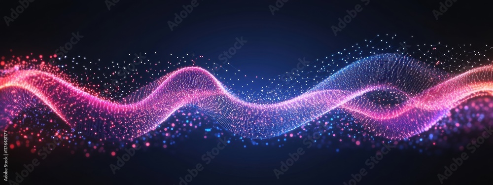 Obraz premium Glowing Digital Circuitry, an intricate abstract representation of electrical pathways and data flow, vibrant lines illuminating a tech-inspired landscape