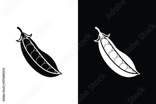 Minimalist Beans and Peas Glyph Icons for Modern Designs