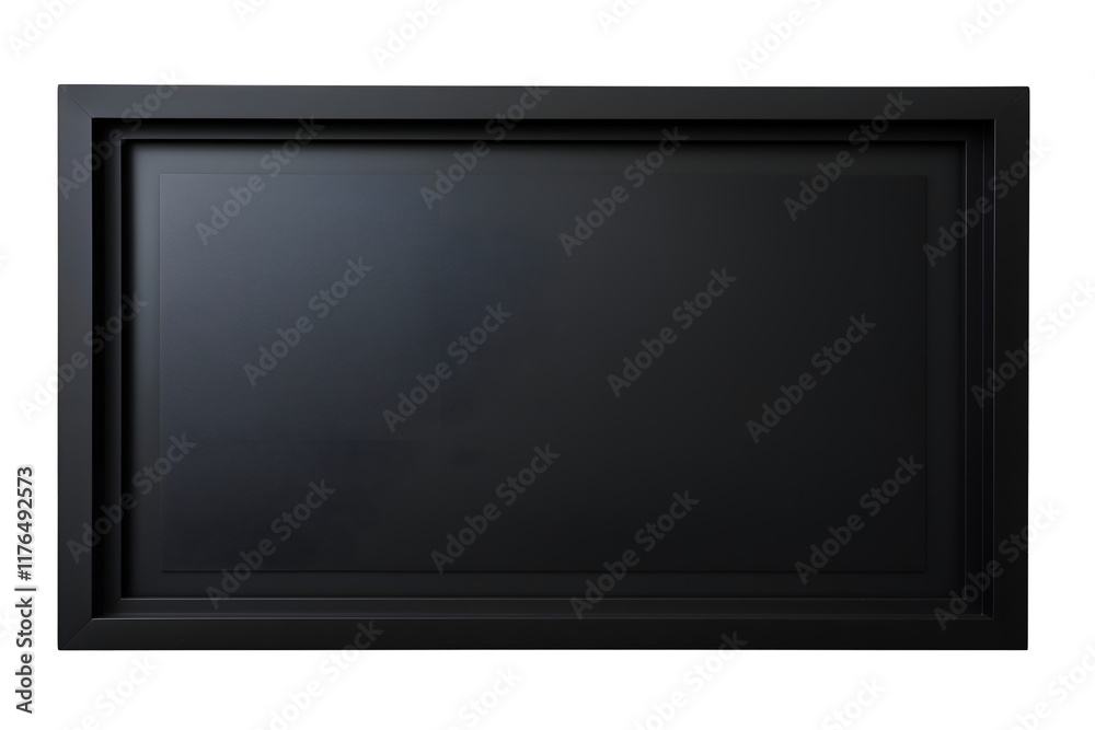 Glossy black rectangular frame with a bold modern design. Isolated on transparent or white background cut out, picture or photo frame Glossy black rectangular frame with a bold modern design. Isolated on transparent or white background cut out, picture or photo frame