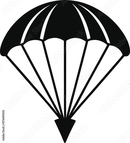 Parachute icon. Delivery service symbols. Vector illustration