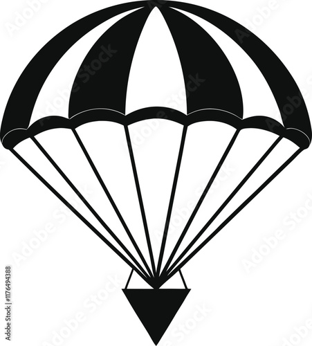 Parachute icon. Delivery service symbols. Vector illustration