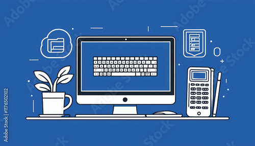 illustration of computer