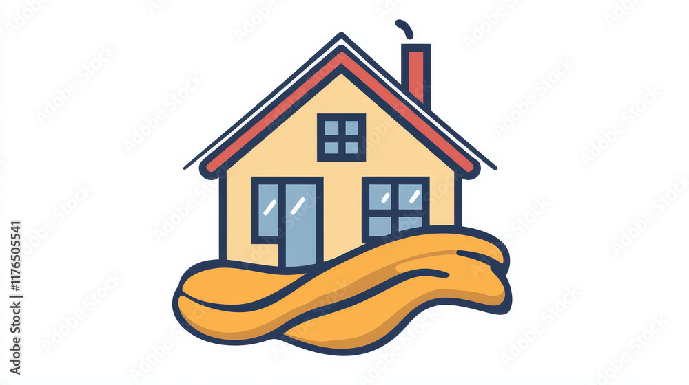 Home wall thermal insulation icon. Construction insulation layer technology thin line symbol, home facade energy save and heat protection material outline vector icon with house in warm scarf Home wall thermal insulation icon. Construction insulation layer technology thin line symbol, home facade energy save and heat protection material outline vector icon with house in warm scarf