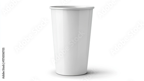 Wallpaper Mural A tall, cylindrical, white disposable cup isolated on a white background.  Perfect for mockup designs. Torontodigital.ca