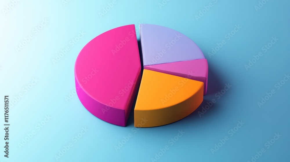 Obraz premium a pie chart with a few different sections
