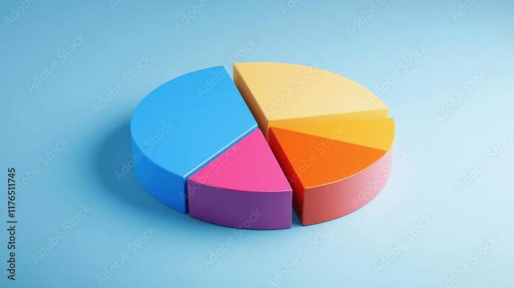 Obraz premium a pie chart with four sections of it