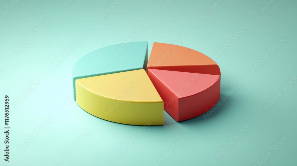 Obraz premium a pie chart with four sections of it