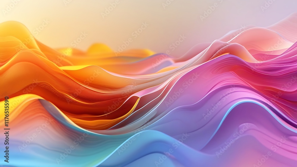Fototapeta premium realistic abstract background with a colorful wave , Colorful background design 