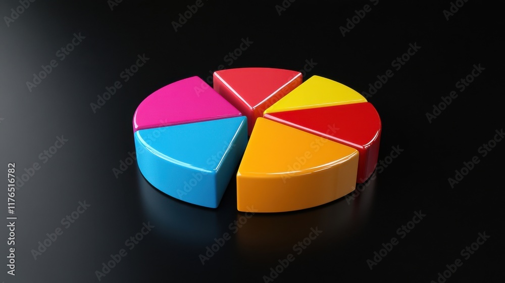 Fototapeta premium a pie chart with four sections of it