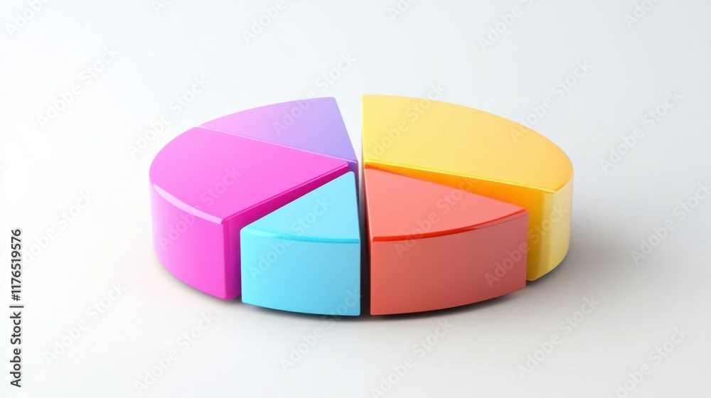 Obraz premium a pie chart with four sections of different colors