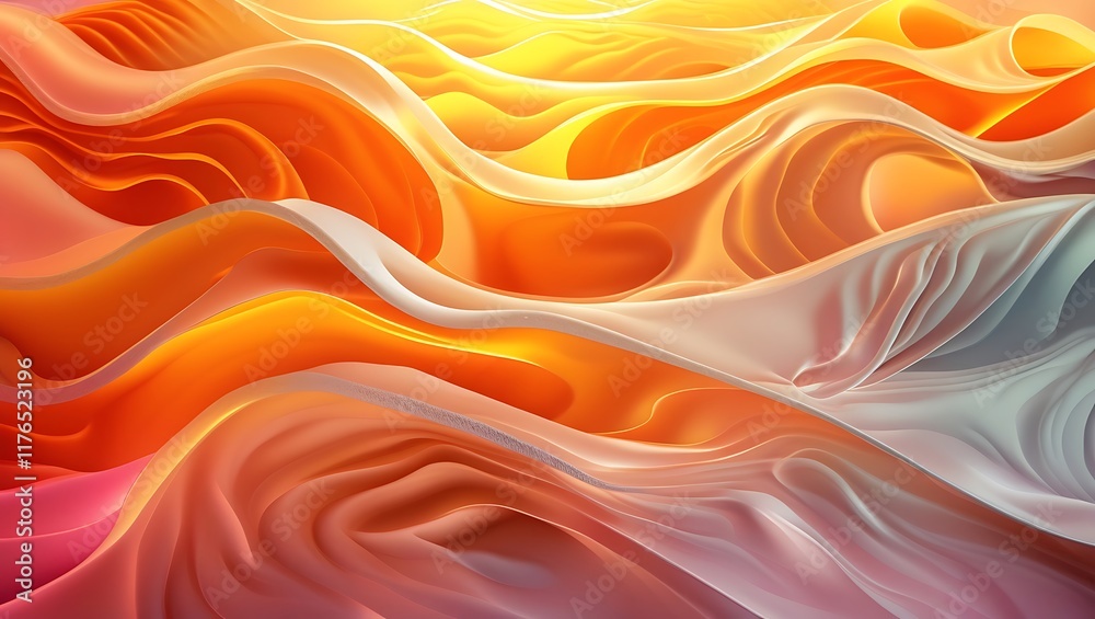 Dynamic Abstract Background, Waves of Color in Motion, Colorful Wave Lines Dynamic Abstract Background, Waves of Color in Motion, Colorful Wave Lines