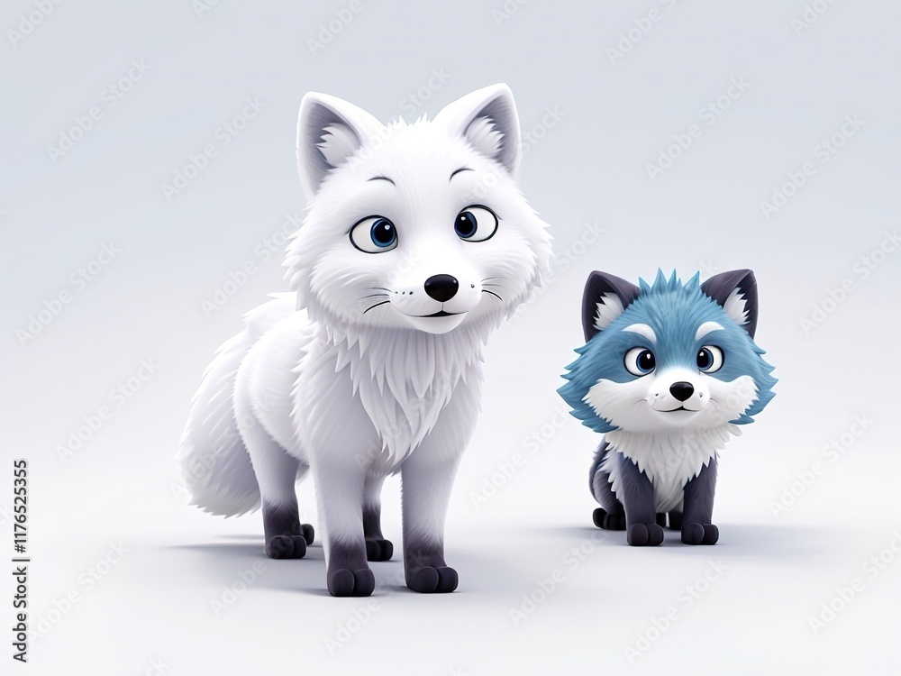 3d illustration cartoon of dogs isolated on a white background 3d illustration cartoon of dogs isolated on a white background