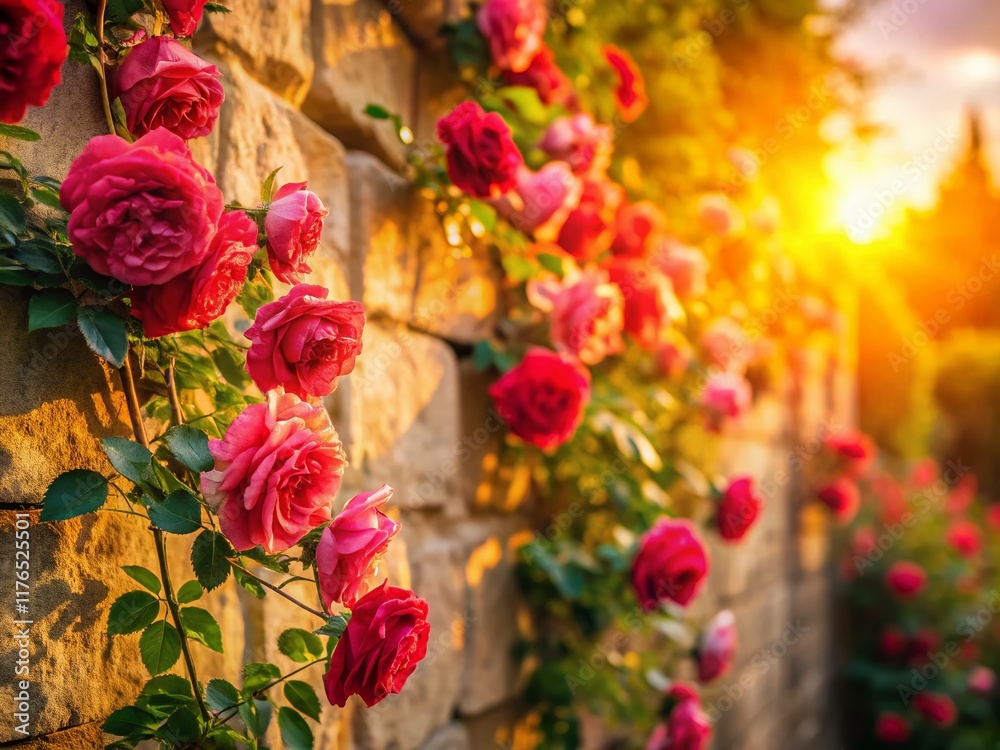 Obraz premium Warm Spring Day: Minimalist Rosa Flower Wall Plant Photography