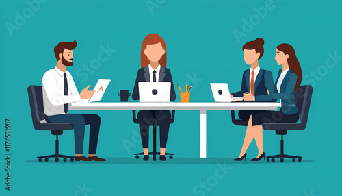 business people working together