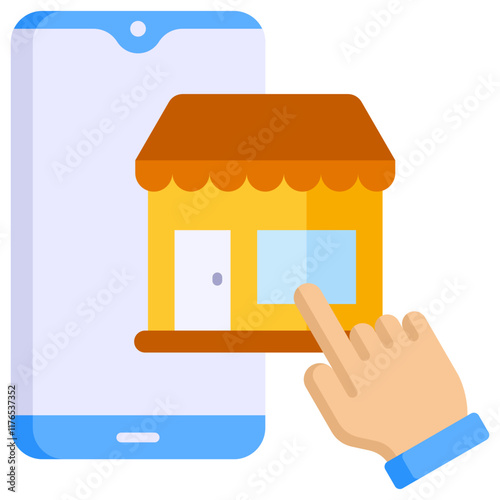 Mobile Shopping Icon