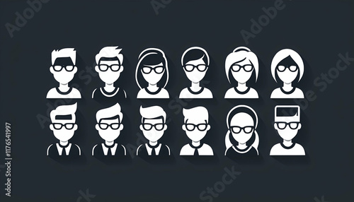 illustration of a set of colorful numbers