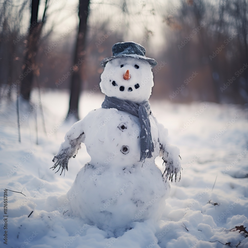 Obraz premium snowman on the snow
