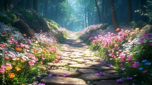 many kindness,colorful,difference flower and chase in futher forest,more detailed,illustration,no real --chaos 20 --ar 16:9 --stylize 450 --v 6.1 Job ID: f09c6a7f-1274-41ae-b457-94317218daef photo