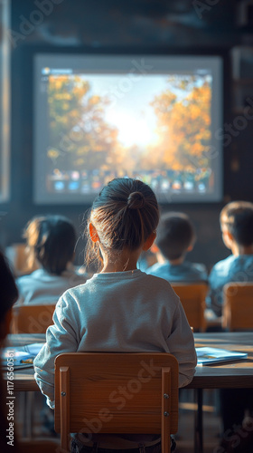Kids Watching Nature Documentary in Classroom