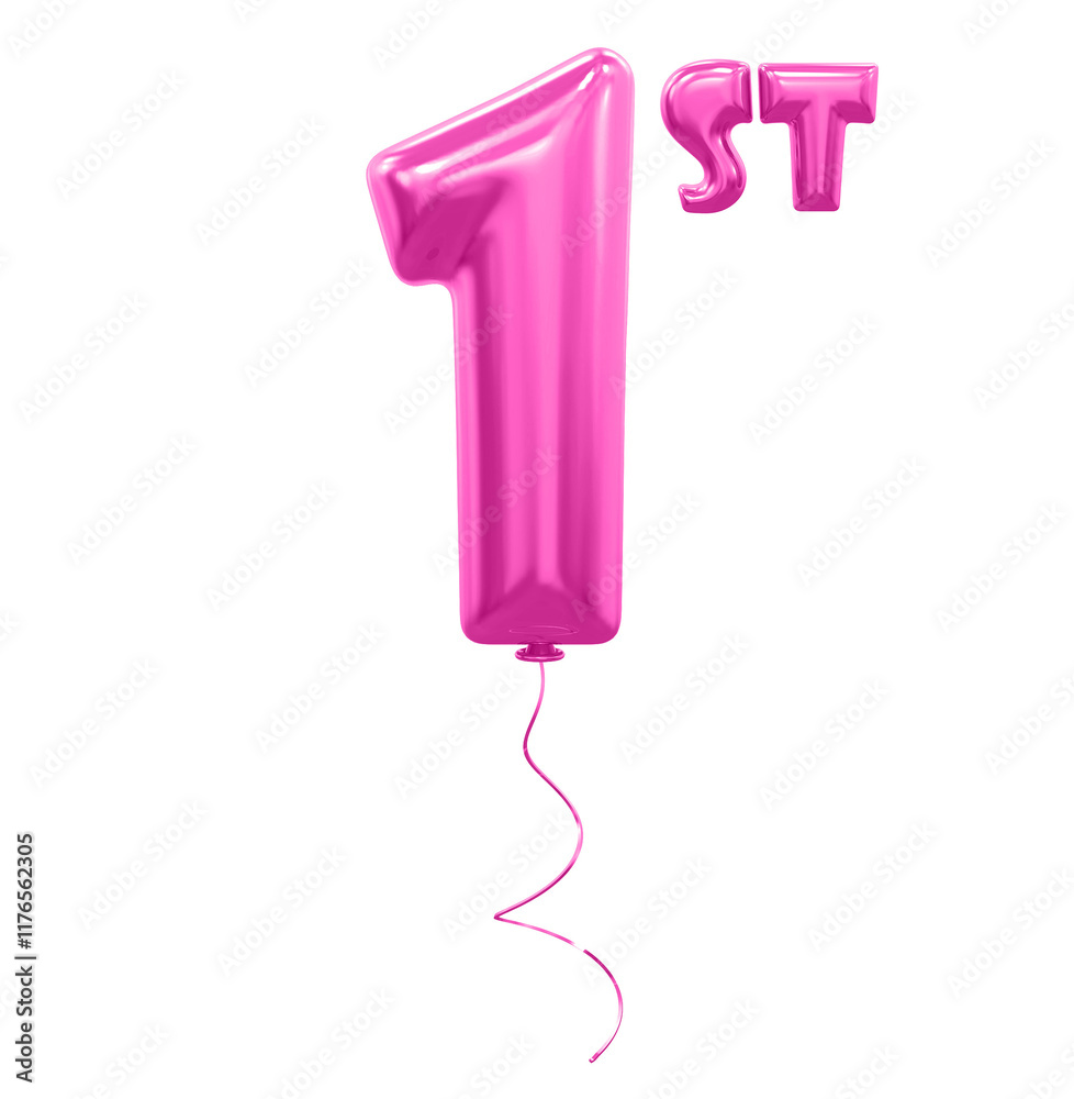 1 Year Anniversary Pink Balloon 1 Year Anniversary Pink Balloon