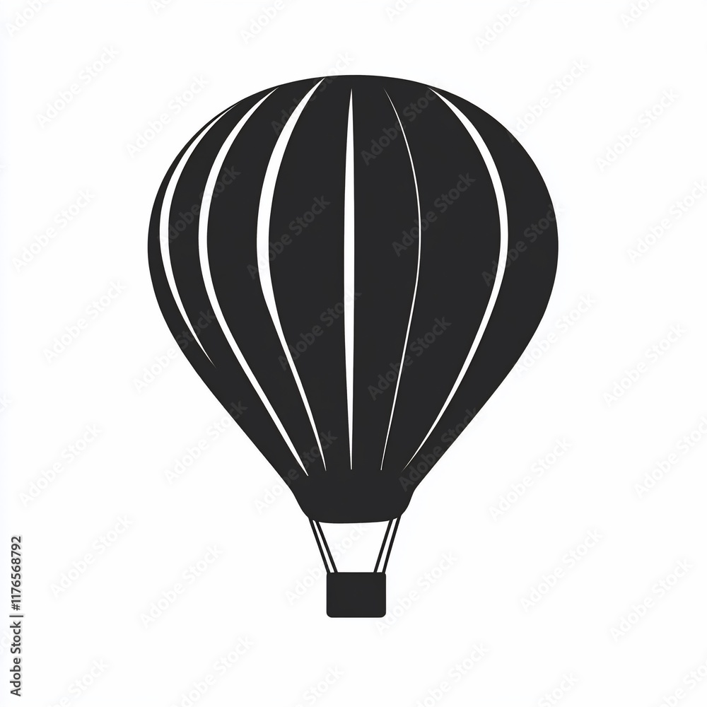 Obraz premium Silhouette of a hot air balloon. (1)