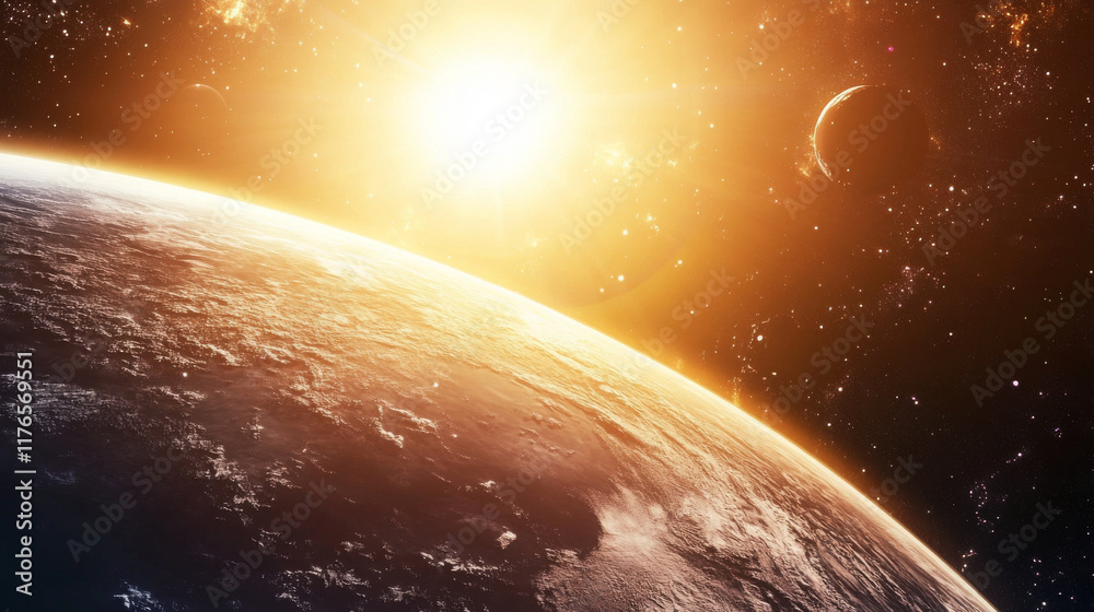 Naklejka premium Biotech innovations in space exploration, with researchers developing sustainable life-support systems for interstellar missions
