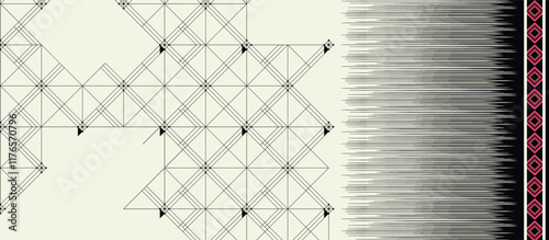 Energetic designs Border ideal for statement fashion, bold wall art, and decorative textiles.