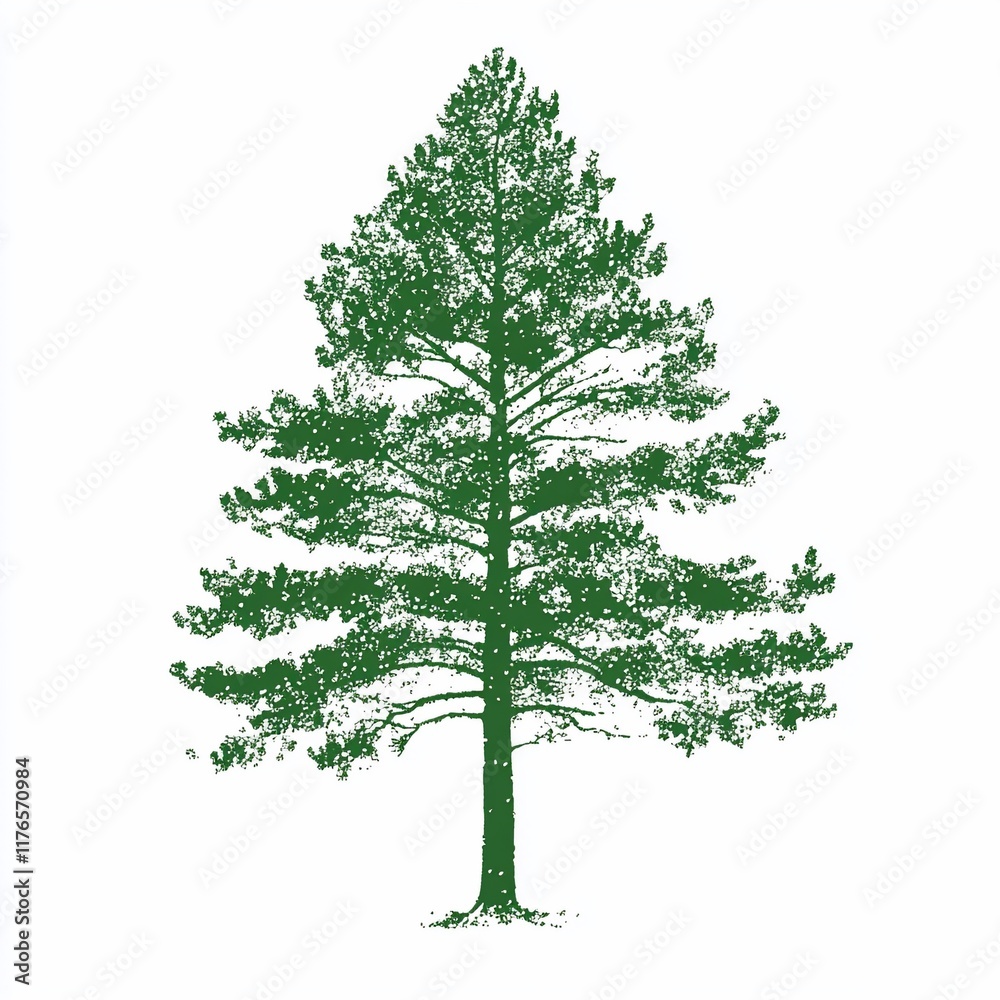 Fototapeta premium Silhouetted Pine Tree.